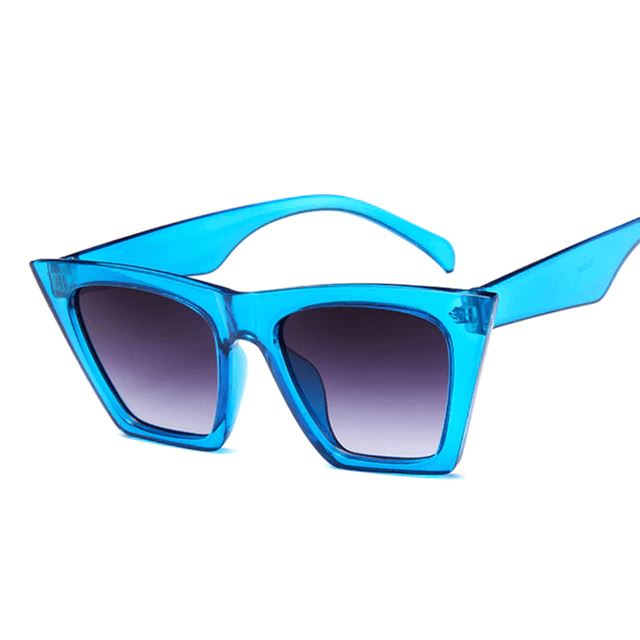 Óculos de Sol Cat Eye Feminino Lemon Store Azul 