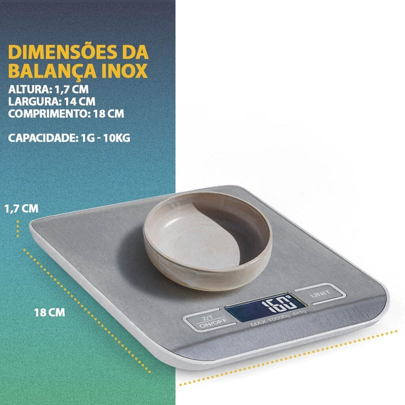 Balança Digital Cuisine Master - Alta Precisão 10 kg Balança Digital Lemon Store 