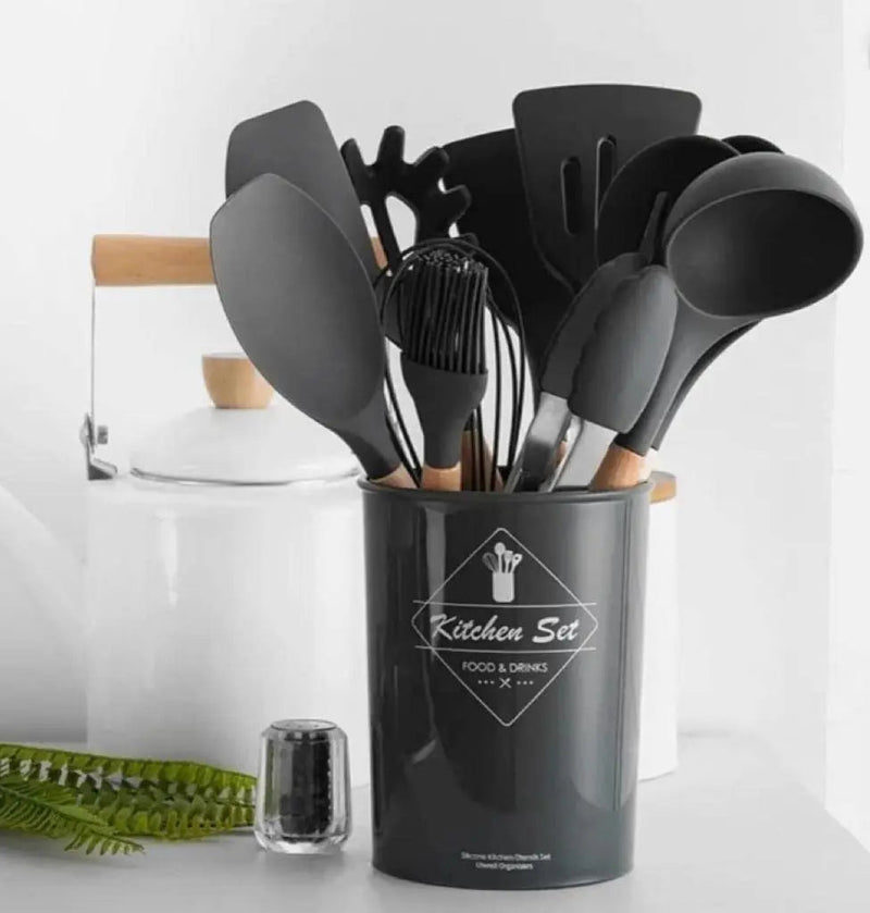 Kit Gourmet de Utensílios de Silicone - 12 Peças Utensílios de Silicone Lemon Store 
