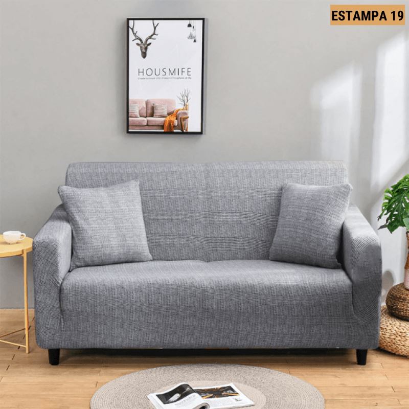 Capa de Sofá Mágica Estampada Magic Cover Lemon Store Estampa 19 4 Assentos (235-300cm) 
