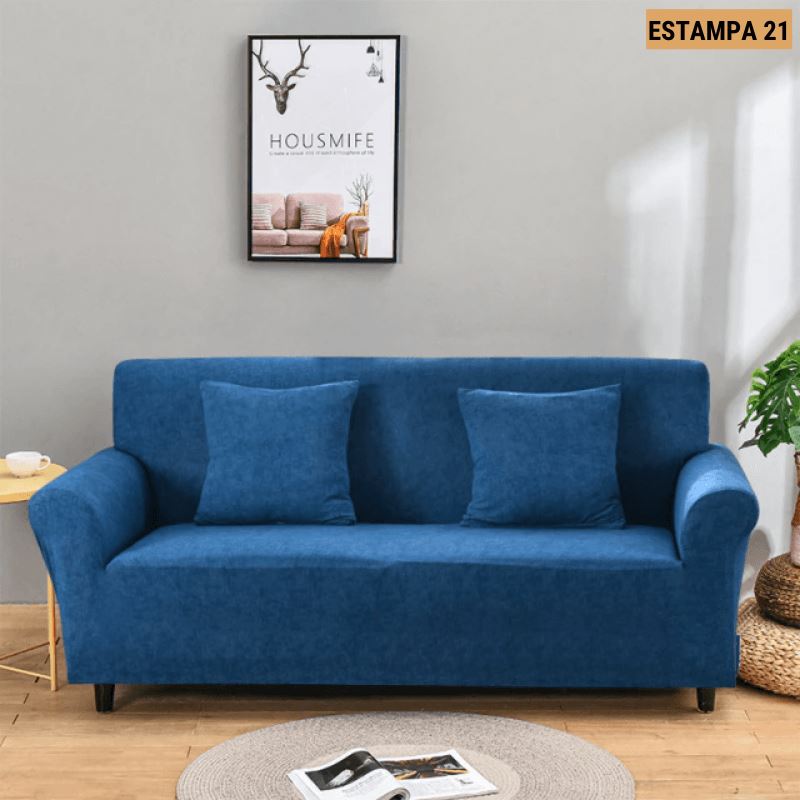 Capa de Sofá Mágica Estampada Magic Cover Lemon Store Estampa 21 4 Assentos (235-300cm) 