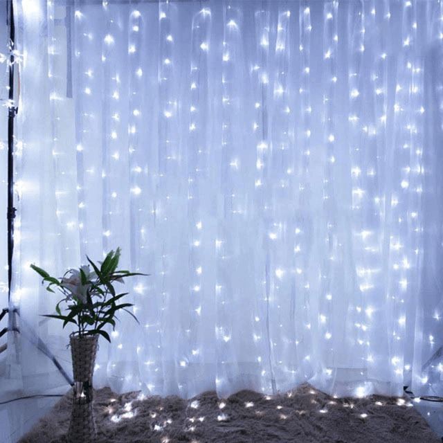 Luzes de LED Curtain para Decoração de Natal Lemon Store 