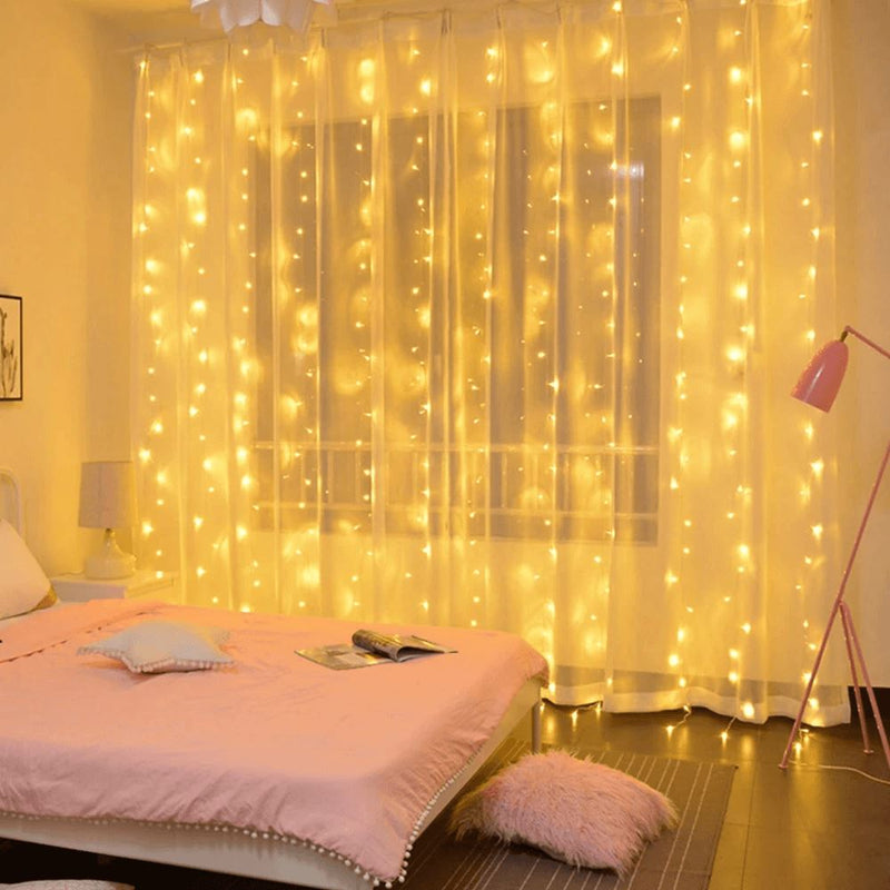 Luzes de LED Curtain para Decoração de Natal Lemon Store 