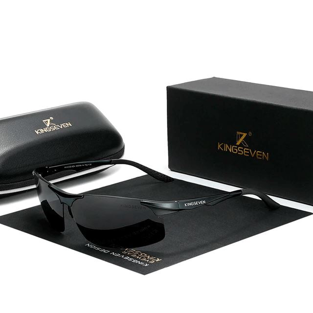 Óculos de Sol Polarized Sport Kingseven Masculino Lemon Store Preto 