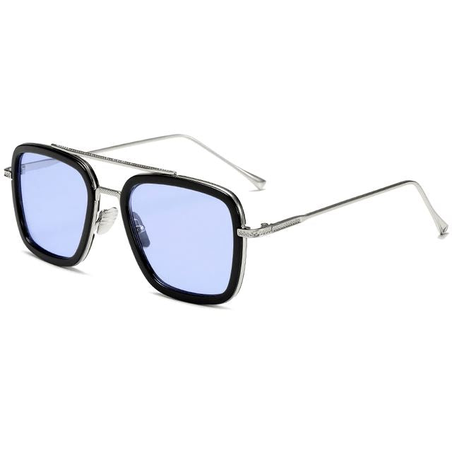 Óculos de Sol Tony Stark Edith Unissex Lemon Store Prata/Azul (Edith) 