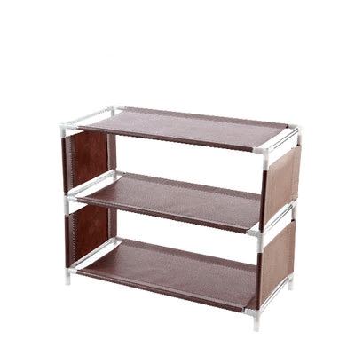 Organizador de Sapatos Multiuso Space Rack Lemon Store 3 Fileiras Marrom 