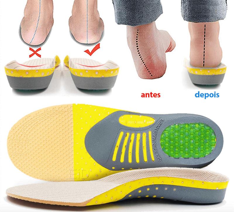 Palmilha Ortopédica Anatômica Foot Comfort Lemon Store 