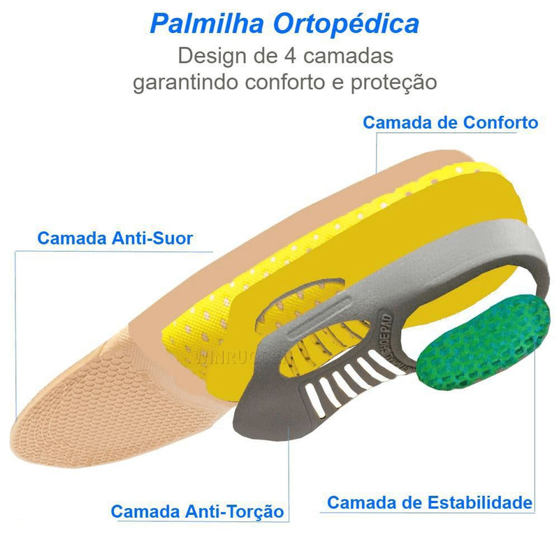 Palmilha Ortopédica Anatômica Foot Comfort Lemon Store 