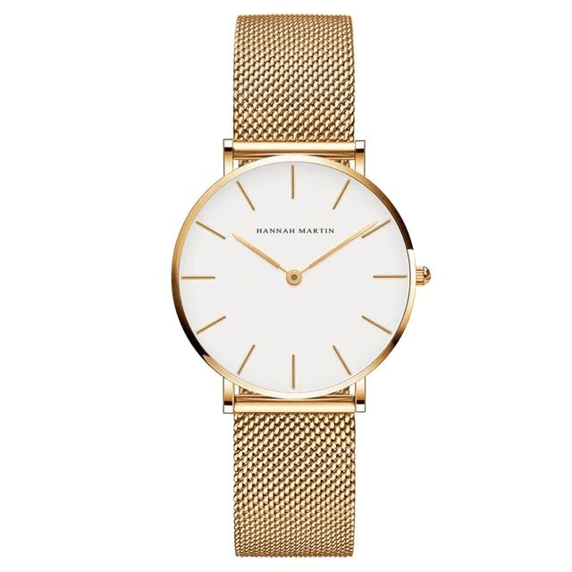 Relógio Hannah Martin Lovely Feminino Aço Lemon Store Dourado/Branco 