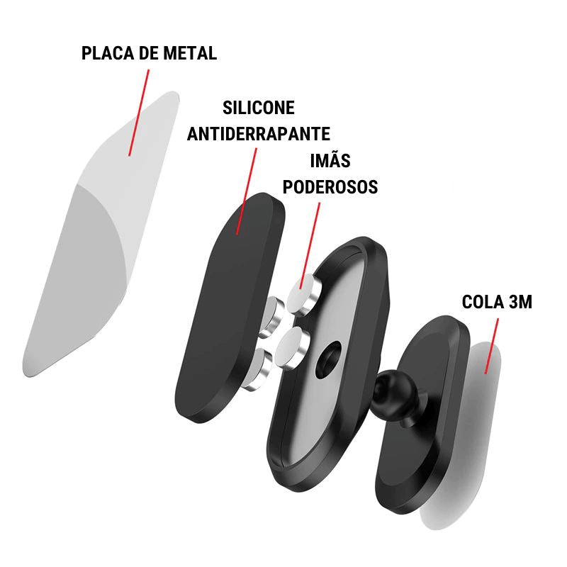 Suporte para Celular Veicular Magnetic Phone Lemon Store 